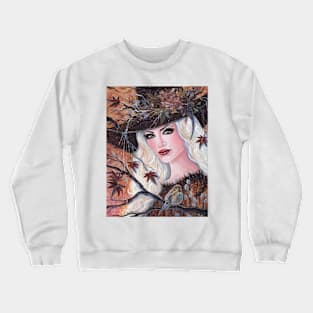 Gretchen woodland witch by Renee Lavoie Crewneck Sweatshirt